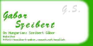 gabor szeibert business card